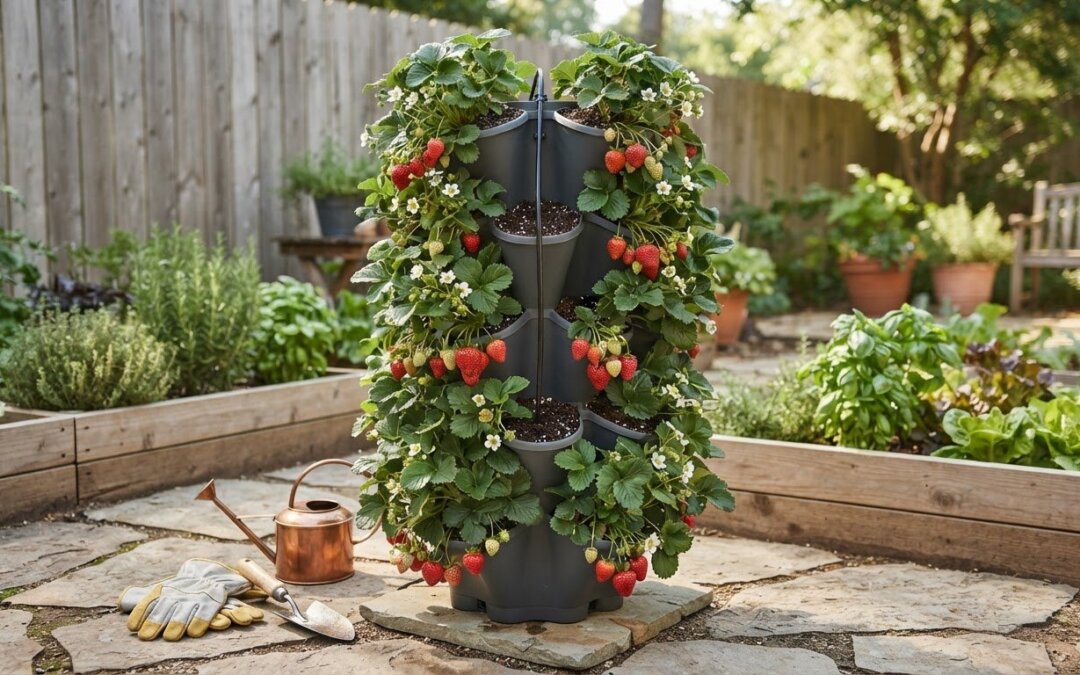 How to Grow Strawberries in a Vertical Garden Tower