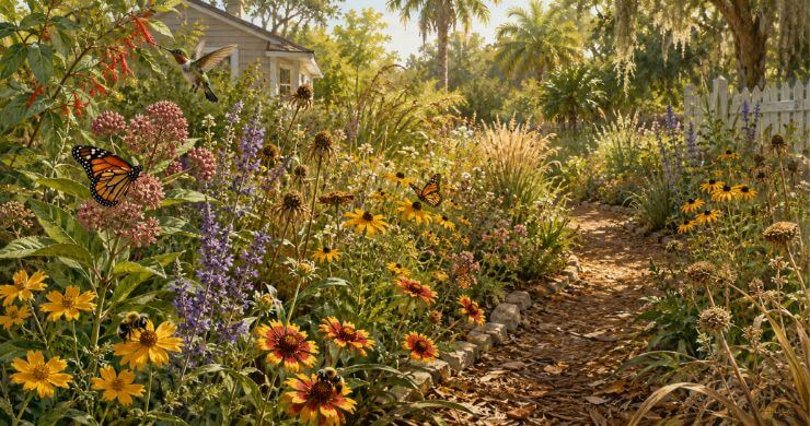 The Messy Garden Question: How Much Cleanup Does a Pollinator Garden in Northeast Florida Really Need?